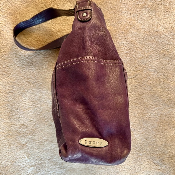 Terra Purple Genuine Leather Shoulder Purse - Picture 3 of 10
